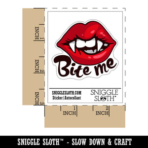 Bite Me Vampire Teeth Lips Fangs Waterproof Vinyl Phone Tablet Laptop Water Bottle Car Window Bumper Decal Sticker Set - 5 Pack