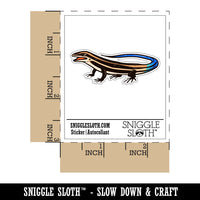 Blue Tailed Skink Lizard Five Lined Waterproof Vinyl Phone Tablet Laptop Water Bottle Car Window Bumper Decal Sticker Set - 5 Pack