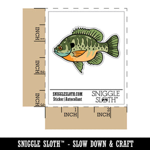 Bluegill Freshwater Fish Bream Copper Nose Waterproof Vinyl Phone Tablet Laptop Water Bottle Car Window Bumper Decal Sticker Set - 5 Pack