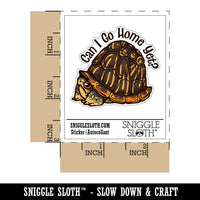 Can I Go Home Yet Introvert Western Box Turtle Cartoon Waterproof Vinyl Phone Tablet Laptop Water Bottle Car Window Bumper Decal Sticker Set - 5 Pack