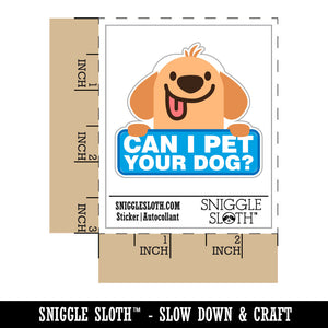 Can I Pet Your Dog Funny Labrador Retriever Waterproof Vinyl Phone Tablet Laptop Water Bottle Car Window Bumper Decal Sticker Set - 5 Pack