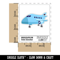 Cartoon Airplane Aircraft Jumbo Jet Waterproof Vinyl Phone Tablet Laptop Water Bottle Car Window Bumper Decal Sticker Set - 5 Pack
