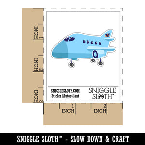 Cartoon Airplane Aircraft Jumbo Jet Waterproof Vinyl Phone Tablet Laptop Water Bottle Car Window Bumper Decal Sticker Set - 5 Pack