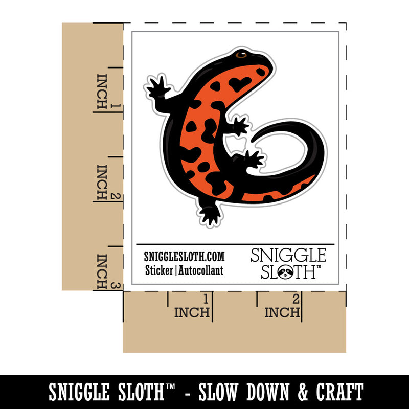Chinese Fire Newt Amphibian Salamander Waterproof Vinyl Phone Tablet Laptop Water Bottle Car Window Bumper Decal Sticker Set - 5 Pack