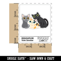 Clowder of Curious Cats Waterproof Vinyl Phone Tablet Laptop Water Bottle Car Window Bumper Decal Sticker Set - 5 Pack