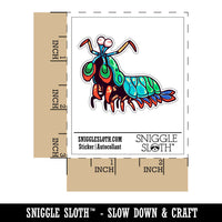 Colorful Peacock Mantis Shrimp Rainbow Waterproof Vinyl Phone Tablet Laptop Water Bottle Car Window Bumper Decal Sticker Set - 5 Pack
