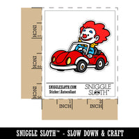 Comical Clown in Cartoon Car Waterproof Vinyl Phone Tablet Laptop Water Bottle Car Window Bumper Decal Sticker Set - 5 Pack