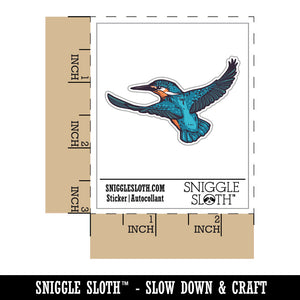 Common River Kingfisher Colorful Bird Waterproof Vinyl Phone Tablet Laptop Water Bottle Car Window Bumper Decal Sticker Set - 5 Pack