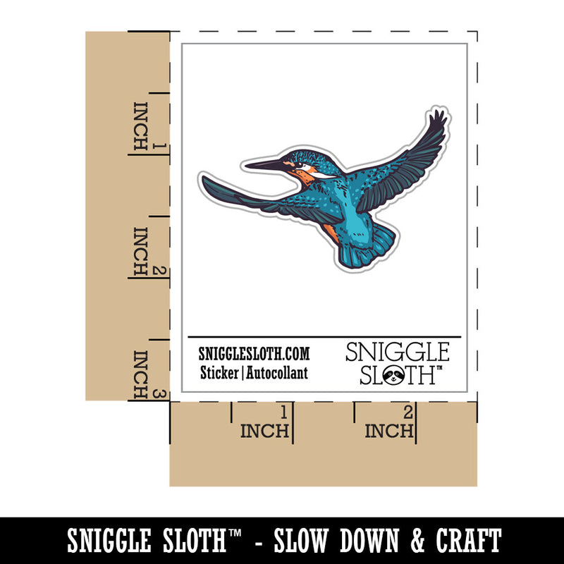 Common River Kingfisher Colorful Bird Waterproof Vinyl Phone Tablet Laptop Water Bottle Car Window Bumper Decal Sticker Set - 5 Pack