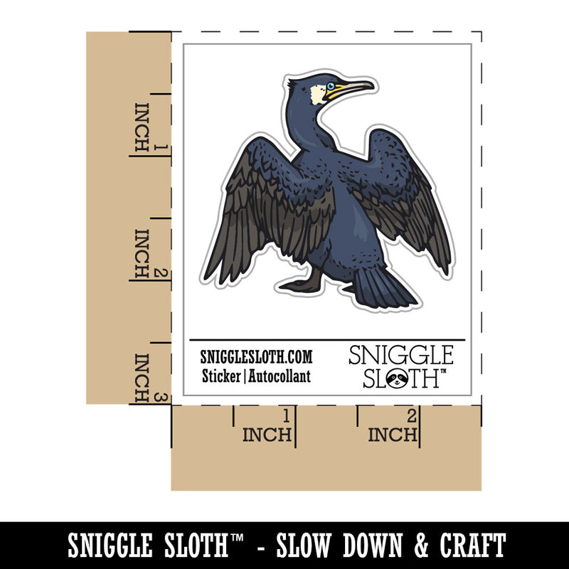 Cormorant Aquatic Fishing Bird Waterproof Vinyl Phone Tablet Laptop Water Bottle Car Window Bumper Decal Sticker Set - 5 Pack