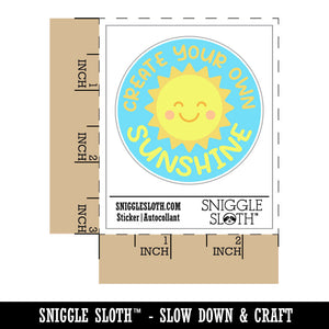 Create Your Own Sunshine Waterproof Vinyl Phone Tablet Laptop Water Bottle Car Window Bumper Decal Sticker Set - 5 Pack