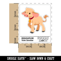 Cute Baby Cow Calf Waterproof Vinyl Phone Tablet Laptop Water Bottle Car Window Bumper Decal Sticker Set - 5 Pack