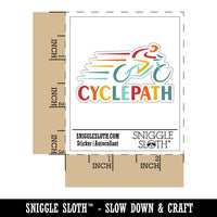 Cyclepath Bike Riding Cycling Waterproof Vinyl Phone Tablet Laptop Water Bottle Car Window Bumper Decal Sticker Set - 5 Pack