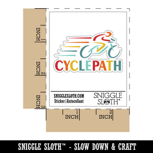 Cyclepath Bike Riding Cycling Waterproof Vinyl Phone Tablet Laptop Water Bottle Car Window Bumper Decal Sticker Set - 5 Pack