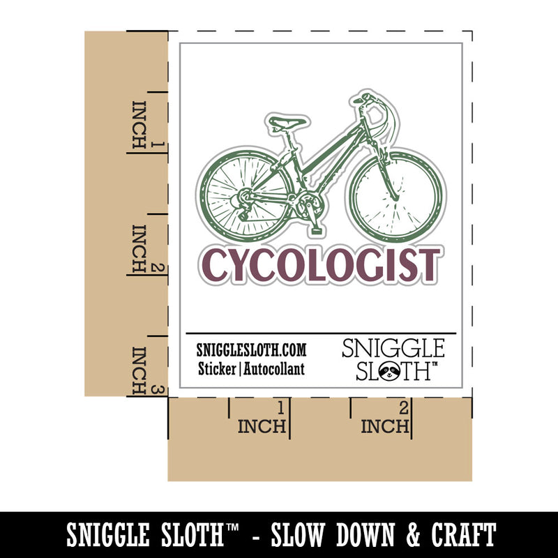 Cycologist Bike Cycling Waterproof Vinyl Phone Tablet Laptop Water Bottle Car Window Bumper Decal Sticker Set - 5 Pack