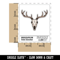 Deer Skull Bones Antler Waterproof Vinyl Phone Tablet Laptop Water Bottle Car Window Bumper Decal Sticker Set - 5 Pack