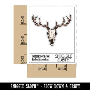 Deer Skull Bones Antler Waterproof Vinyl Phone Tablet Laptop Water Bottle Car Window Bumper Decal Sticker Set - 5 Pack