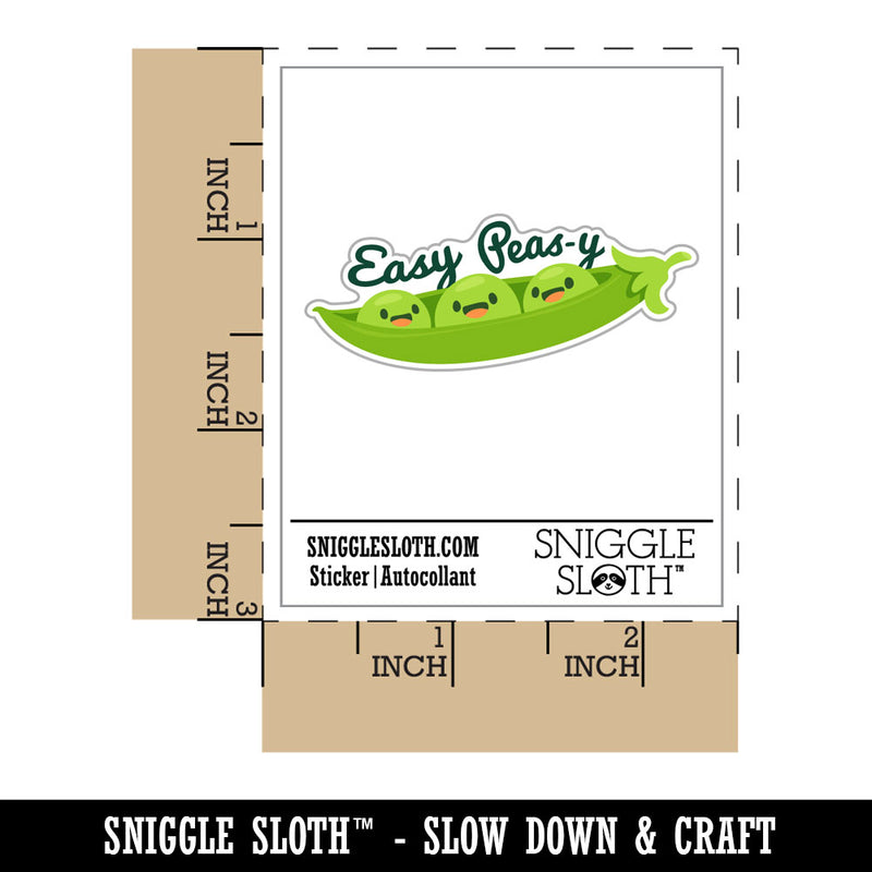 Easy Peas-y Peas Vegetable Compliment Grocery Waterproof Vinyl Phone Tablet Laptop Water Bottle Car Window Bumper Decal Sticker Set - 5 Pack