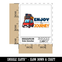 Enjoy the Journey Vacation Road Trip Car Luggage Waterproof Vinyl Phone Tablet Laptop Water Bottle Car Window Bumper Decal Sticker Set - 5 Pack