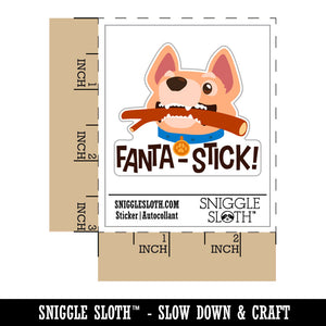 Fantastic Dog Stick Pet Pun Compliment Waterproof Vinyl Phone Tablet Laptop Water Bottle Car Window Bumper Decal Sticker Set - 5 Pack
