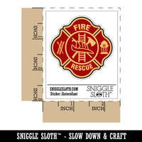 Firefighter Firemen Maltese Cross Waterproof Vinyl Phone Tablet Laptop Water Bottle Car Window Bumper Decal Sticker Set - 5 Pack
