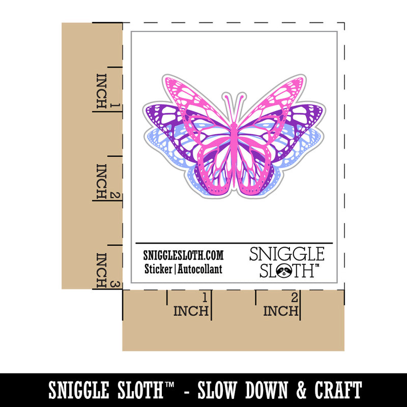 Flapping Butterfly Wings Flying Waterproof Vinyl Phone Tablet Laptop Water Bottle Car Window Bumper Decal Sticker Set - 5 Pack