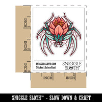 Floral Crab Spider Flower Waterproof Vinyl Phone Tablet Laptop Water Bottle Car Window Bumper Decal Sticker Set - 5 Pack