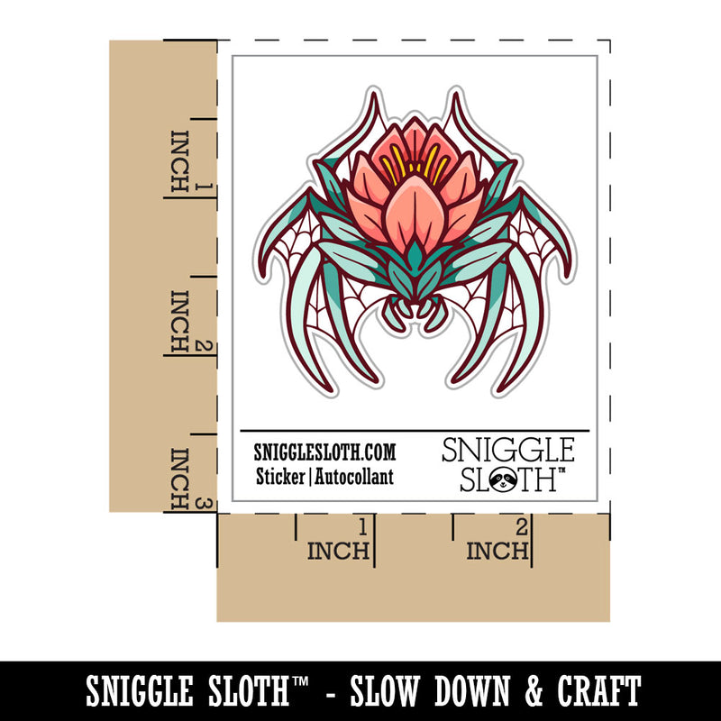 Floral Crab Spider Flower Waterproof Vinyl Phone Tablet Laptop Water Bottle Car Window Bumper Decal Sticker Set - 5 Pack