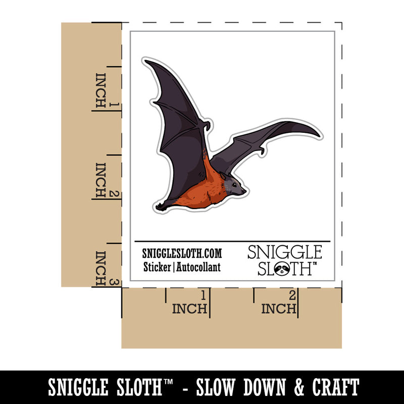Flying Fox Giant Fruit Bat Waterproof Vinyl Phone Tablet Laptop Water Bottle Car Window Bumper Decal Sticker Set - 5 Pack