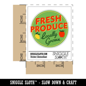 Fresh Produce Locally Grown Farm Fruit Groceries Waterproof Vinyl Phone Tablet Laptop Water Bottle Car Window Bumper Decal Sticker Set - 5 Pack