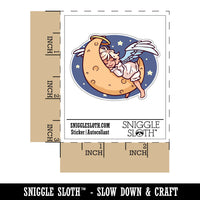 Good Night Angel Cherub Baby Sleeping on Moon Waterproof Vinyl Phone Tablet Laptop Water Bottle Car Window Bumper Decal Sticker Set - 5 Pack