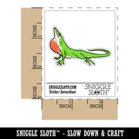 Green Anole Lizard American Chameleon Waterproof Vinyl Phone Tablet Laptop Water Bottle Car Window Bumper Decal Sticker Set - 5 Pack