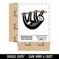 Hanging Sloth Skeleton Waterproof Vinyl Phone Tablet Laptop Water Bottle Car Window Bumper Decal Sticker Set - 5 Pack