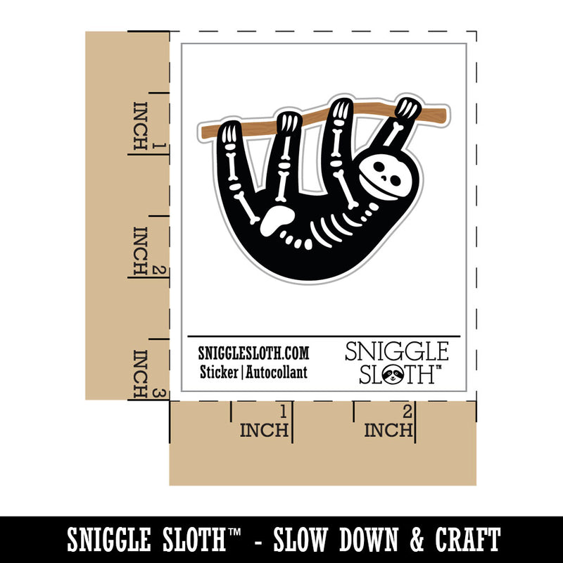 Hanging Sloth Skeleton Waterproof Vinyl Phone Tablet Laptop Water Bottle Car Window Bumper Decal Sticker Set - 5 Pack