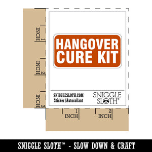 Hangover Cure Kit Waterproof Vinyl Phone Tablet Laptop Water Bottle Car Window Bumper Decal Sticker Set - 5 Pack