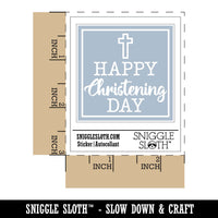 Happy Christening Day Baptism Waterproof Vinyl Phone Tablet Laptop Water Bottle Car Window Bumper Decal Sticker Set - 5 Pack