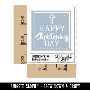 Happy Christening Day Baptism Waterproof Vinyl Phone Tablet Laptop Water Bottle Car Window Bumper Decal Sticker Set - 5 Pack