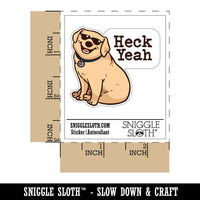 Heck Yeak Labrador Retriever Dog Sunglasses Cool Waterproof Vinyl Phone Tablet Laptop Water Bottle Car Window Bumper Decal Sticker Set - 5 Pack