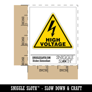 High Voltage Electricity Danger Shock Sign Waterproof Vinyl Phone Tablet Laptop Water Bottle Car Window Bumper Decal Sticker Set - 5 Pack