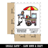 Hot Dog Street Vendor Cart Waterproof Vinyl Phone Tablet Laptop Water Bottle Car Window Bumper Decal Sticker Set - 5 Pack