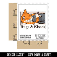 Hugs and Kisses Snuggling Cats Cuddling Waterproof Vinyl Phone Tablet Laptop Water Bottle Car Window Bumper Decal Sticker Set - 5 Pack