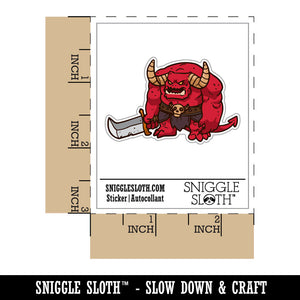 Hulking Demon Monster Devil with Sword Waterproof Vinyl Phone Tablet Laptop Water Bottle Car Window Bumper Decal Sticker Set - 5 Pack