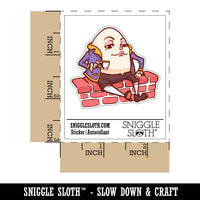 Humpty Dumpty Egg Man Fairy Tale Waterproof Vinyl Phone Tablet Laptop Water Bottle Car Window Bumper Decal Sticker Set - 5 Pack