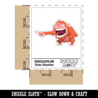 Hysterical Monkey Pointing and Laughing Waterproof Vinyl Phone Tablet Laptop Water Bottle Car Window Bumper Decal Sticker Set - 5 Pack