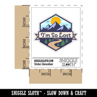 I'm So Lost Travel Adventure Funny Mountain Hiking Waterproof Vinyl Phone Tablet Laptop Water Bottle Car Window Bumper Decal Sticker Set - 5 Pack
