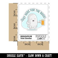 Just Here For the Boos Booze Drinking Ghost Waterproof Vinyl Phone Tablet Laptop Water Bottle Car Window Bumper Decal Sticker Set - 5 Pack