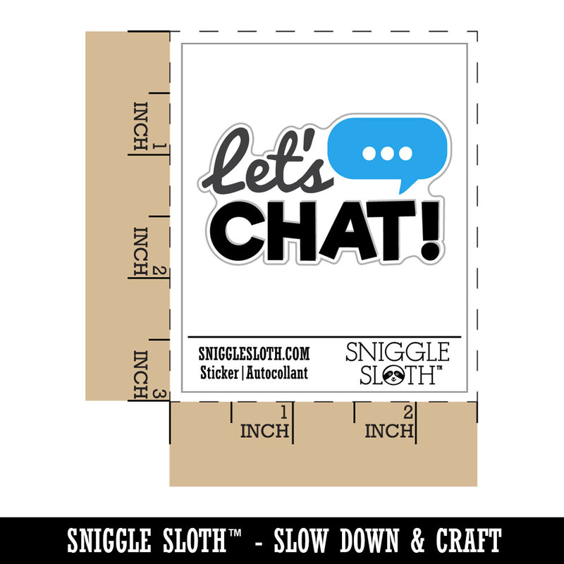 Let's Chat Speech Bubble Dialogue Text Message Waterproof Vinyl Phone Tablet Laptop Water Bottle Car Window Bumper Decal Sticker Set - 5 Pack