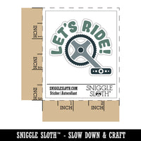 Let's Ride Bike Cycling Waterproof Vinyl Phone Tablet Laptop Water Bottle Car Window Bumper Decal Sticker Set - 5 Pack