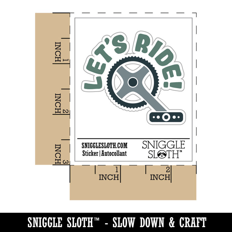 Let's Ride Bike Cycling Waterproof Vinyl Phone Tablet Laptop Water Bottle Car Window Bumper Decal Sticker Set - 5 Pack
