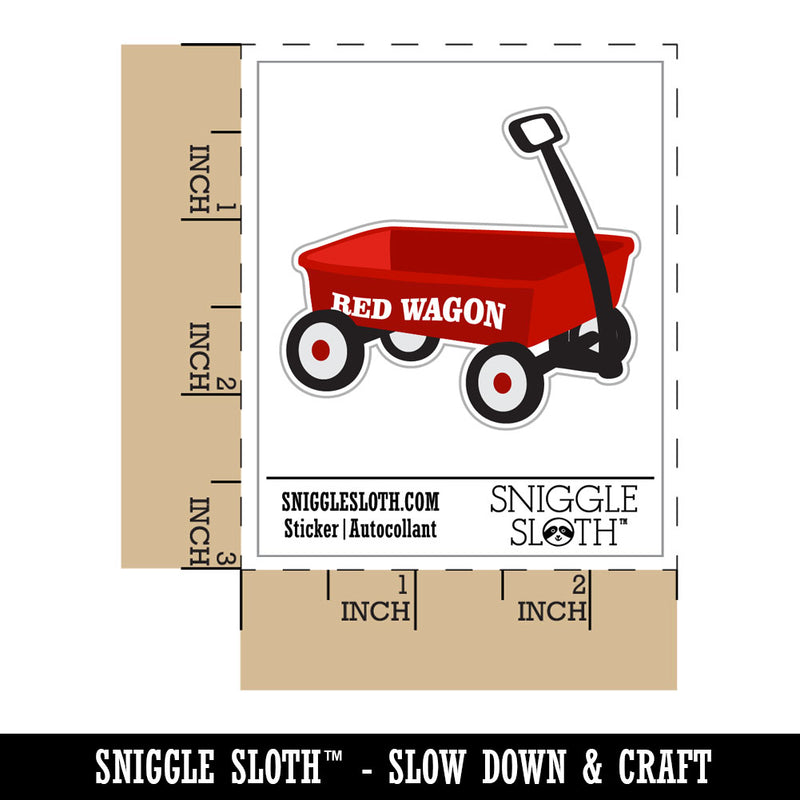 Little Red Wagon Waterproof Vinyl Phone Tablet Laptop Water Bottle Car Window Bumper Decal Sticker Set - 5 Pack
